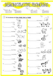 English Worksheet: Demonstrative Pronouns