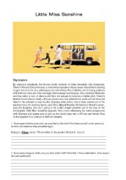 Little Miss Sunshine worksheet and Trivia