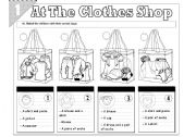 English Worksheet: At The Clothes Shop