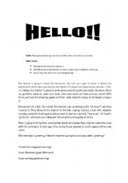 English worksheet: greetings