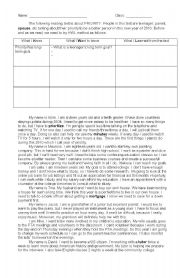 English Worksheet: priority