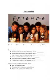 Friends Sitcom worksheet