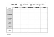 English Worksheet: lesson plan sheet