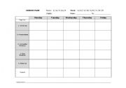 English worksheet: lesson plan sheet