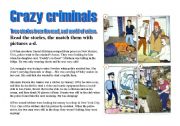 English Worksheet: Crazy criminals
