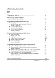 English Worksheet: A trip to America 