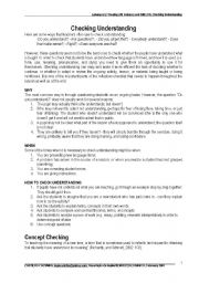 English Worksheet: How to Check Understanding