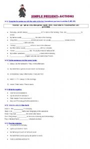 English Worksheet: Simple Present 