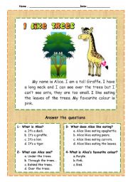 English Worksheet: n5. easy reading comprehension 