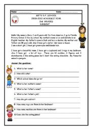 English Worksheet: DESCRIBING YOURSELF