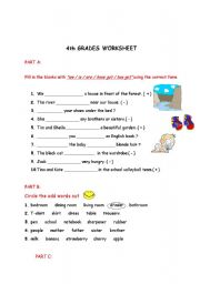 English worksheet: elementary skills