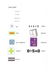 English worksheet: Spoken calcuation