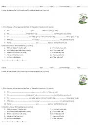 English Worksheet: First Conditional quiz