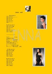 English Worksheet: Inna - Hot