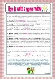 English Worksheet: How to write a movie review