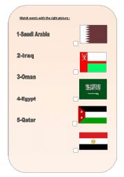 English Worksheet: countries