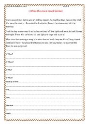 English worksheet: writing