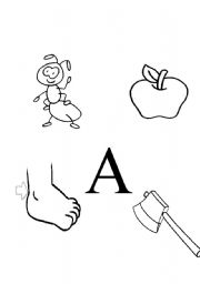 English worksheet: Letter A