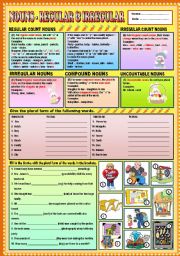 NOUNS - REGULAR & IRREGULAR (COMPLETE) + KEY