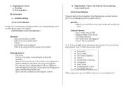English worksheet: SPEAKING PLAN