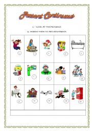 English Worksheet: Present Continuous