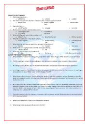English Worksheet: FILM: BLOOD DIAMOND