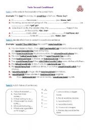 English Worksheet: tasks - second conditional