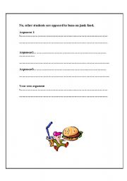 English worksheet: debate