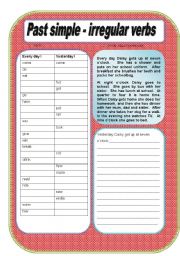 English Worksheet: Past simple worksheet