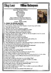 English Worksheet: king lear 