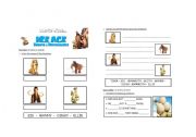 English Worksheet: THE ICE AGE 3 - PART 1