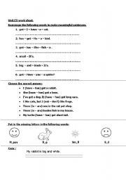 English Worksheet: Unit (5) My Pet.