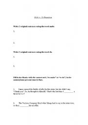English Worksheet: Make versus Do Quiz