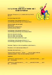 English Worksheet: Role-playing quiz contest. 2 pages