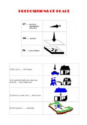 English worksheet: prepositions of place