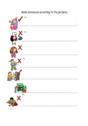 English Worksheet: dont is not