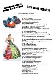 English Worksheet: Revision series 15 - Magazines and fashion