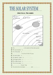 English Worksheet: The solar system