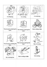 English Worksheet: Pantomime Present Progressive