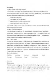 English worksheet: Reading Activities on the book 