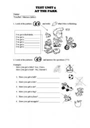 English Worksheet: TEST (children)