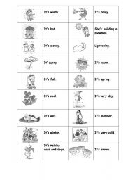 English Worksheet: weather domino