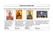 English Worksheet: Patron Saints of the British Isles