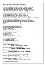 English Worksheet: Question Tag