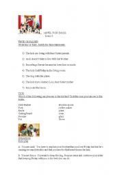 English Worksheet: Film: Hotel for Dogs (scene 3)