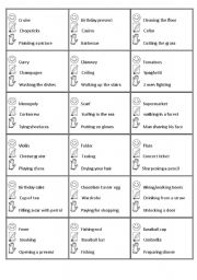 English Worksheet: Charades cards part 2 of 2