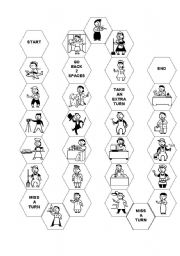 English Worksheet: Jobs - board game