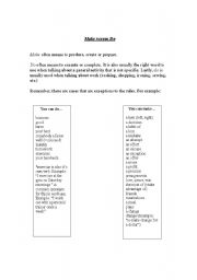 English Worksheet: Make versus Do 