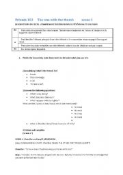 English worksheet: FRIENDS 103  scene1