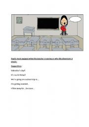 English worksheet: Where are they this morning ? Its Valentines Day.